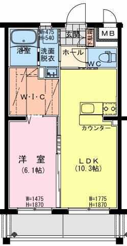 【K】大貫町6丁目マンション1階（1LDK）