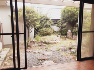 縁側からの庭の景色