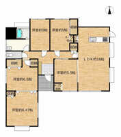 K・延岡市下伊形町　戸建ての間取り図