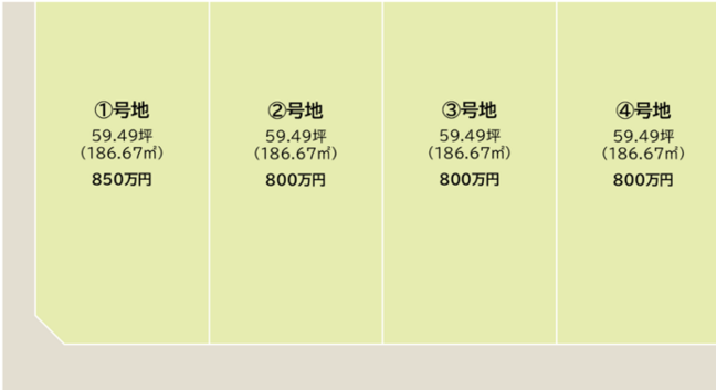 日向市永江町分譲地＜仲介手数料無料：4区画分譲！＞