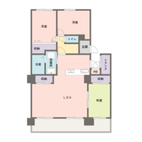 フラワーマンション花ヶ島の間取り図
