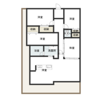 ＼南東角部屋4LDK！／エイルマンション延岡駅前7階の間取り図