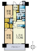D・サンパーク延岡グラッセ（２LDK）の間取り図
