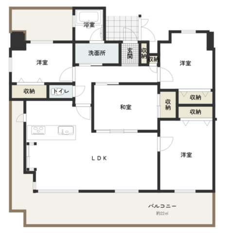 4LDK、南西の角部屋！エイルヴィラ城山東パークアベニュー4階号室