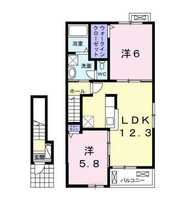 【大東建託】サウスウエー Ⅵ(2階)の間取り図