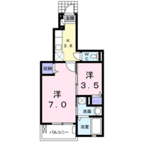 【大東建託】グラン　ソレイユ（1階）の間取り図
