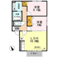 【D】エラン（2階）の間取り図