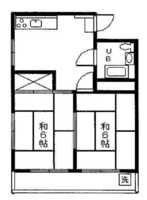 ◆コーポ東（2DK）の間取り図