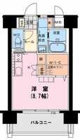 【K】フィオーレ（ワンルーム）の間取り図