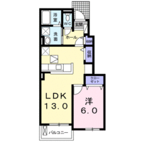 【大東建託】グラン　ポワールA（1階）の間取り図