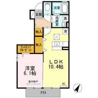 【D】ベルポストまるこう（1階）の間取り図
