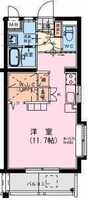 【K】ラヴィベール　ハル（ワンルーム）の間取り図