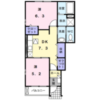 【大東建託】サウスウエーⅠ（1階）の間取り図