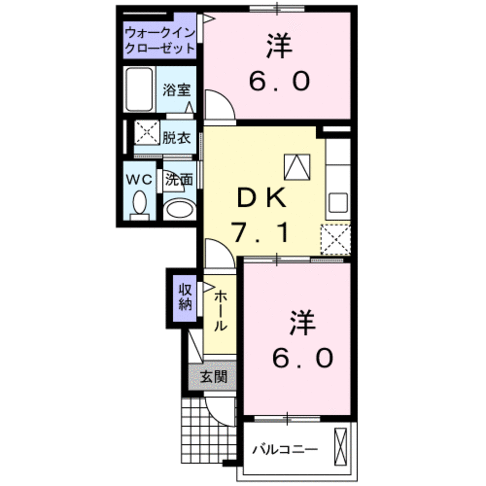 ファミール旭ヶ丘A（1階）102号室