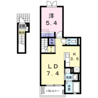 グランブルー（2階）の間取り図