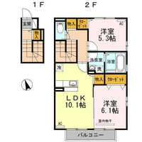 【D】CASA　M　Ⅱ（2階）の間取り図