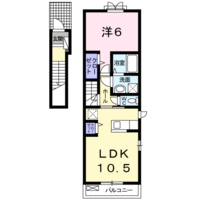 【大東建託】アイリス（2階）の間取り図