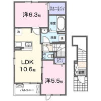 【大東建託】グランデュール　N　ファインⅡ（2階）の間取り図
