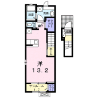 【大東建託】オーブ・ココ　Ⅳ（2階）の間取り図