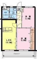 【K】グランメール　ヒロ（2LDK）の間取り図