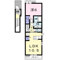 【大東建託】アル・グランツⅠ（2階）の間取り図