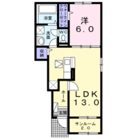 シャローム　シャロームⅡ（1階）の間取り図