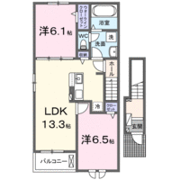 レジデンス土々呂（2階）の間取り図