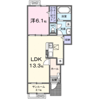 レジデンス土々呂（1階）の間取り図