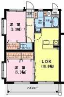 【K】グレイス　レジーナ（2LDK）の間取り図