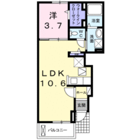 レジデンス　ミモザ（1階）の間取り図