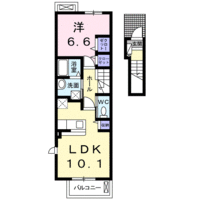 ラフレシール・M（2階）の間取り図