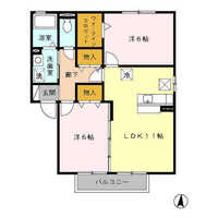 【D】メゾンy（1階）の間取り図
