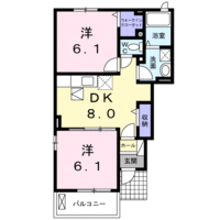 ブライトネス（1階）の間取り図