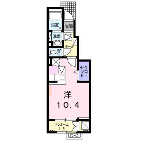 Vent・Vert　Ⅲ（1階）105号室