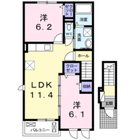 フェリオ　ファイブ（2階）の間取り図