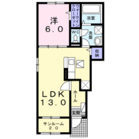 【大東建託】シャローム　シャロームⅡ（1階）の間取り図