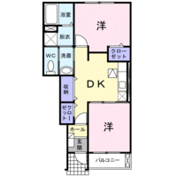 【大東建託】La-placido(1階）の間取り図