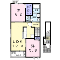 【大東建託】エレガンシア・デーアYⅡ（２階）の間取り図