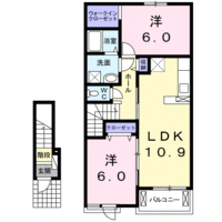 【大東建託】ラコルト　C（2階）の間取り図
