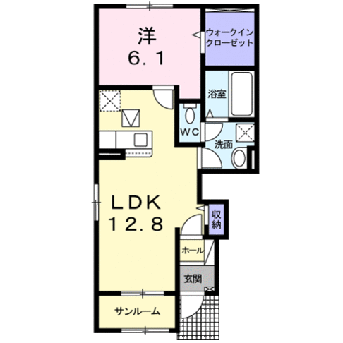 【大東建託】ラ・フルールB（1階）101号室