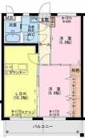 【K】ラ・シェール　アカシヤ（2LDK）の間取り図