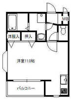 ◆カーサ・リリオ（1R）の間取り図