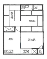 ◆絹代アパート（1階）の間取り図
