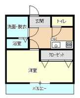 ◆ベルハイム（1K）の間取り図