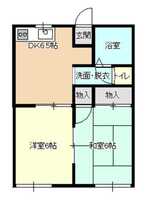 ◆サンライフ日の出(2DK)の間取り図