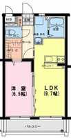 【K】セレーナ（1LDK）の間取り図