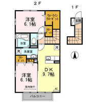 【D】セジュール城山Ⅲの間取り図