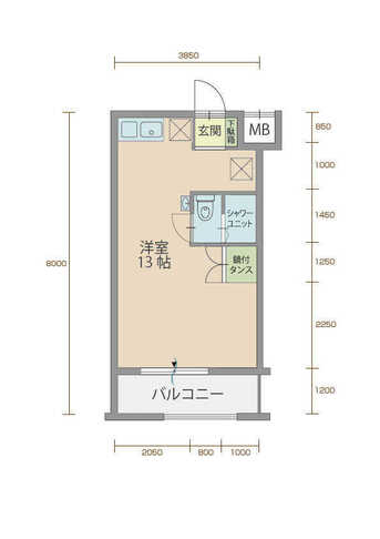 ◆エクレール90（A'-2タイプ）203、205、303号室