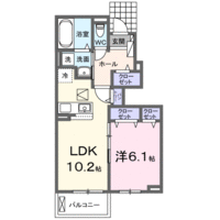 【大東建託】ハッピーメゾンⅧ　Ｃ（1階）の間取り図
