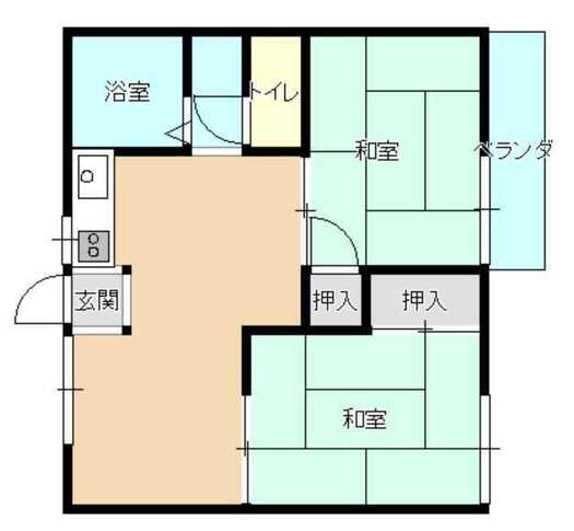 ◆グリーンヒルズ大貫（2DK）106、203号室